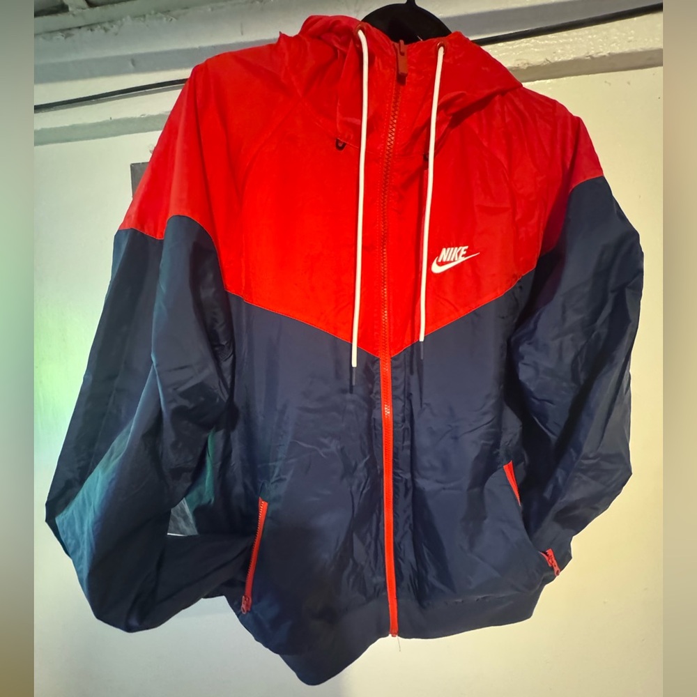Nike Colorblock Red & Navy Windbreaker Jacket